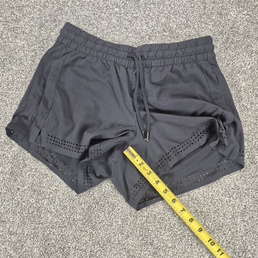 Athleta Baja Short Women's 2 Black Laser Cut Trim 4" Inseam Athletic - Picture 7 of 9